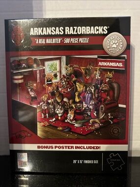 Arkansas Razorbacks “A Real Nailbiter” Puzzle 500 pc - SEALED New In Box